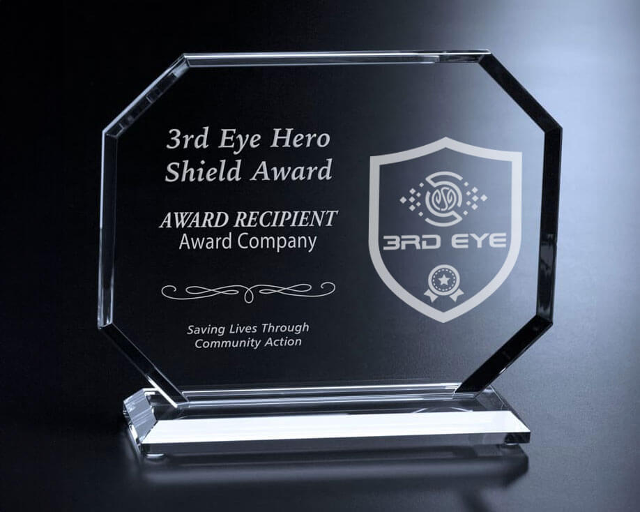 garbage truck driver hero shield award
